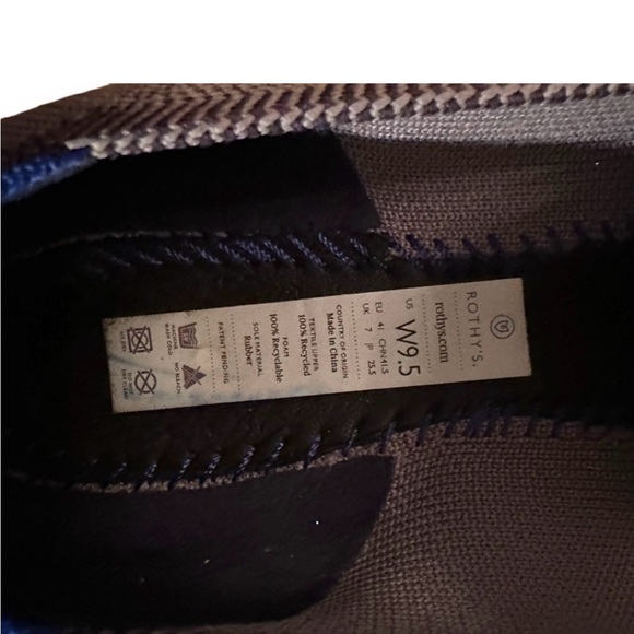 Rothy's The Point Birdseye Black Gray Pointed Toe Flat Ballet Shoes Sz 9.5 - Picture 9 of 11